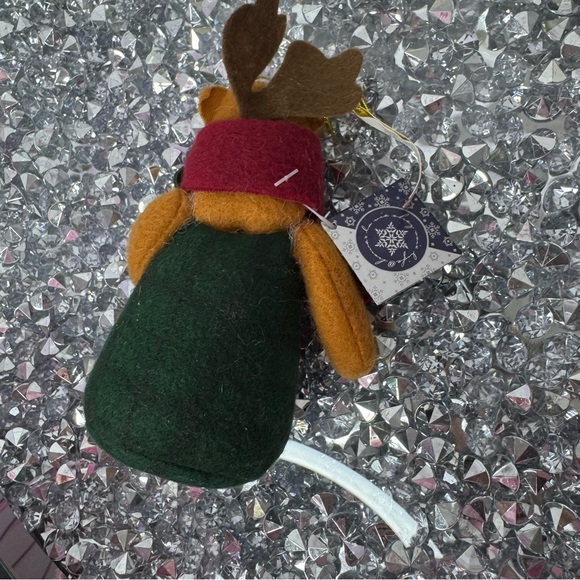 2 Christmas ornaments plush animal bears teddy cute winter outfits new with tags - Picture 4 of 8